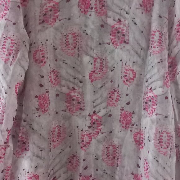 THEORY silk+cotton thin print blouse - Picture 8 of 10